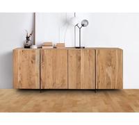 Buffet - Giner y Colomer - Acacia et Métal - 4 Portes - 200x40x80 cm - Marron