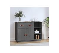 vidaXL Buffet 98,5 x 40 x 75 cm Bois massif de pin Gris