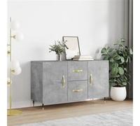 Buffet gris béton 100x36x60 cm bois d ingénierie Gris G
