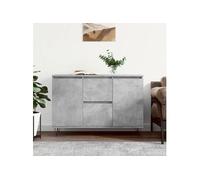 vidaXL Buffet gris béton 104x35x70 cm bois d'ingénierie