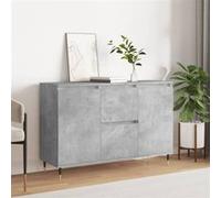 vidaXL Buffet 827200 – Armoire latérale avec pieds, bois d'ingénierie, 104×35×70 cm, gris béton