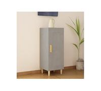 Buffet Gris béton 34,5x34x90 cm Bois d ingénierie