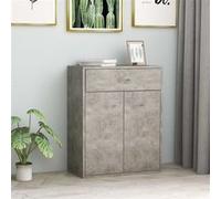 vidaXL Buffet 60x30x75 cm Gris béton – Meuble de rangement en bois d’ingénierie avec tiroir