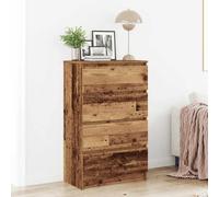 Buffet Gris Béton 60x35x98,5 cm Bois d'Ingénierie Commode Dressoir vidaXL