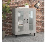 Buffet - Gris Béton - 69,5x34x90 cm - 2 Portes - Bois d'ingénierie - Style Classique