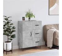 Buffet gris béton 69,5x34x90 cm bois d ingénierie