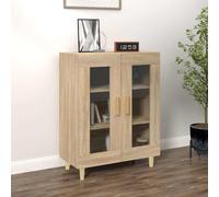 Buffet Gris Béton 69,5x34x90 cm Bois d'Ingénierie Armoire de Rangement vidaXL