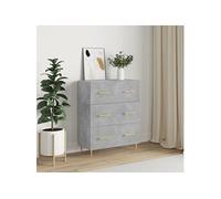Buffet gris béton 69,5x34x90 cm bois d'ingénierie827840