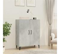 812109 vidaXL Buffet Gris béton 70x34x90 cm Bois d'ingénierie