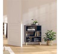 vidaXL Buffet gris brillant 57x35x70 cm bois d'ingénierie