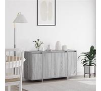 vidaXL Buffet gris Gris sonoma Bois d'ingénierie 135 x 41 x 75 cm