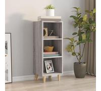 Buffet Gris Sonoma, 34,5 x 32,5 x 90 cm, en panneaux de particules, pour cuisine. Meuble de rangement, buffet, étagère de rangement pour cuisine, salle à manger ou salon