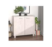 Buffet HAMAR Blanc 85x35x80 cm Bois massif de pin