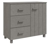 vidaXL Buffet HAMAR Gris clair 90×40×80 cm Bois massif de pin