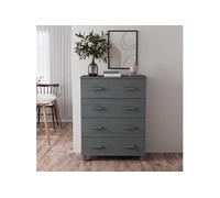 vidaXL Buffet HAMAR Gris foncé 79x40x103,5 cm Bois massif de pin 340426