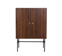 Buffet haut 2 portes 1 tiroir - Bois et métal - LODGE - L 90 x P 39,5 x H 130
