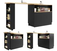Buffet haut 360° - Noir - Design contemporain - Verre irisé