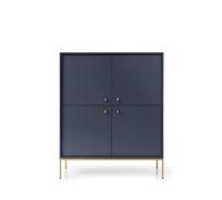 Buffet haut 4 portes pieds métal or 104 cm - ROSALIA