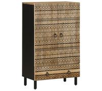 Buffet haut 60x33,5x110 cm bois de manguier brut massif
