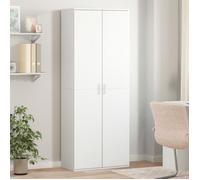 Buffet haut - 70x35x180 cm - Bois d'ingénierie - Couleur blanche - Rangement spacieux