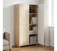 Buffet haut 79 x 41 x 151 cm Bois d'ingénierie meuble haut salon de petit vidaXL