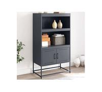 vidaXL Buffet haut anthracite 68,5x38,5x123,5 cm acier, buffet, placard, armoire latérale, armoire, armoire de rangement, 846502 Gris G