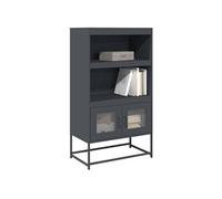 Buffet haut anthracite 68x39x123 cm acier