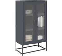 Buffet haut anthracite 68x39x123 cm acier Anthracite G