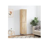 Buffet Haut, Armoire avec Portes et Pieds, Meuble de Rangement, Organisateur de Salon Salle de Séjour, Moderne, Chêne Sonoma Bois d'Ingénierie