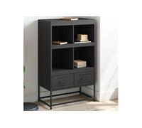vidaXL Buffet haut noir 68x39x111,5 acier
