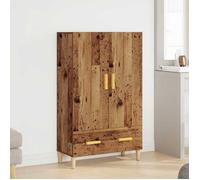 Buffet haut-Armoire de chambre - multi-rangement - vieux bois 70x31x115cm - Bois d'ingénierie NEUF - BM 4420295