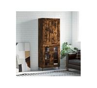 Buffet haut VidaXL 69,5x34x180 cm - Chêne fumé