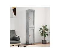 Buffet Haut, Armoire de Rangement avec Pieds, Meuble de Rangement, Organisateur Salon Salle de Séjour, Moderne, Gris Béton Bois d'Ingénierie