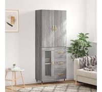 vidaXL Buffet haut 3195774 Chêne sonoma Bois d'ingénierie 69,5x34x180 cm Multicolore