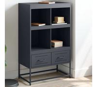 vidaXL Buffet Haut, Armoire avec Tiroirs et Compartiments, Meuble de Rangement, Organisateur de Salle de Séjour, Anthracite 846604 Gris G