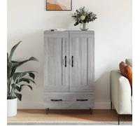 Buffet haut-Bahut-Meuble de Rangement pour Salon, Salle à Manger, Cuisine sonoma gris 69,5x31x115 cm bois d'ingénierie SHL505995