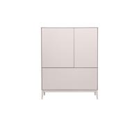 Buffet haut beige laqué mat 2 portes 1 tiroir L90 cm GRAY