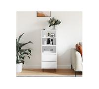Buffet haut Blanc 40x36x110 cm Bois d'ingénierie 831508