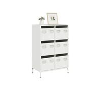 vidaXL Buffet haut blanc 68x39x101,5 cm acier 851225 Blanc G