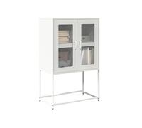 vidaXL Buffet haut en acier blanc
