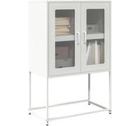 vidaXL Buffet haut en acier blanc