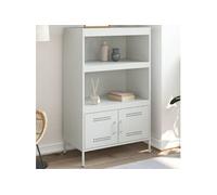 vidaXL Buffet haut blanc 68x39x113 cm acier