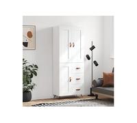 Buffet haut Blanc 69,5x34x180 cm Bois d'ingénierie