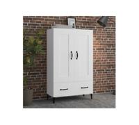 Buffet haut Blanc 70x31x115 cm Bois d ingénierie