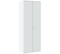 vidaXL Buffet haut 70x35x180 cm Bois d'ingénierie Blanc Rangement spacieux
