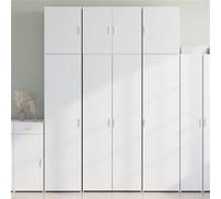 vidaXL Buffet haut 80x42,5x249 cm Bois d'ingénierie Blanc