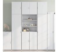vidaXL Buffet haut Bois d'ingénierie 80×42,5×249 cm Blanc / Multicolore