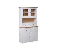 Buffet haut Blanc 93x40,5x180 cm Pin Gamme Panama