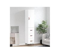Buffet haut vidaXL 34,5x34x180 cm - Blanc brillant
