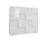 Unbekannt Vente-Unique - Buffet Haut Calisto - 2 Portes - Blanc laqué